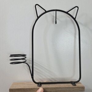 Black Cat Ear Metal Holder
